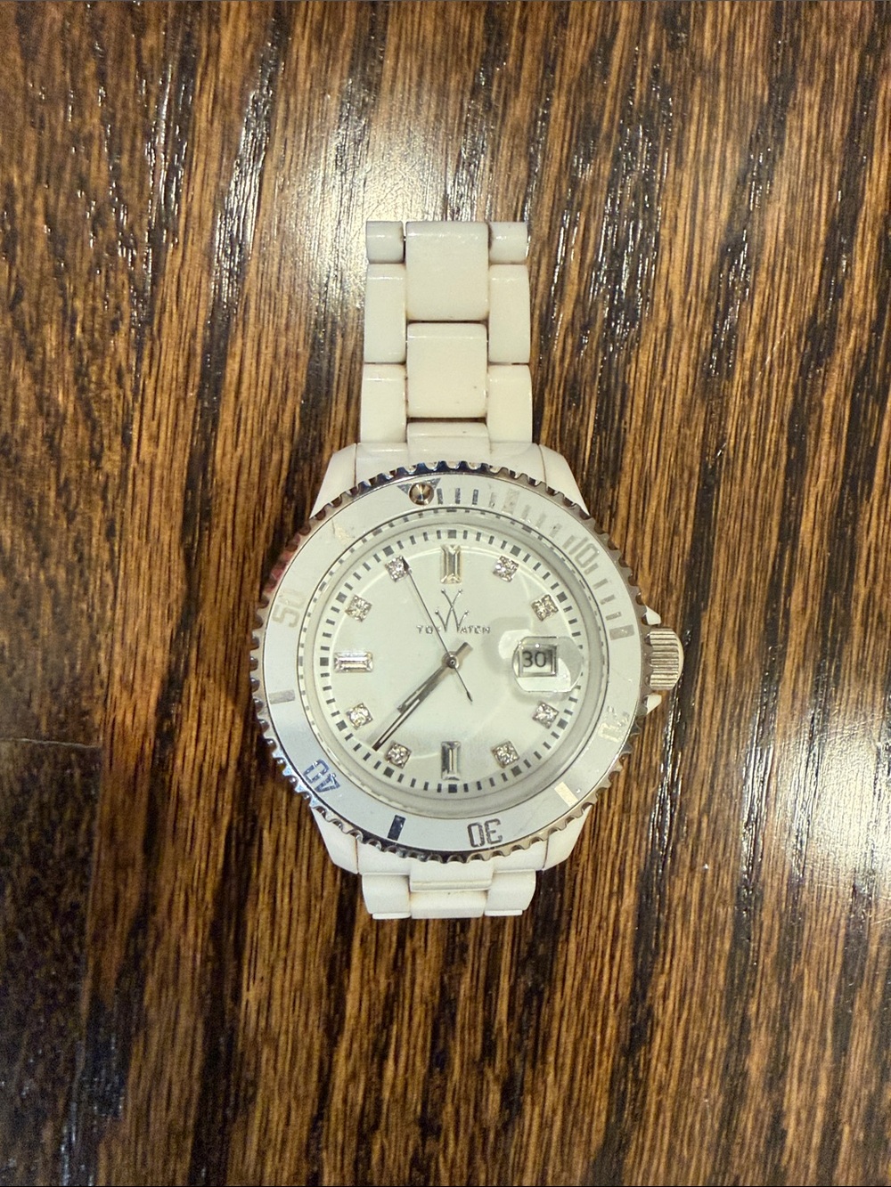 Watch on Wooden Surface